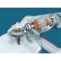 High Performance Large Angle Grinder, 9", 120 V, 15 A, 6500 RPM TGS INDUSTRIEL