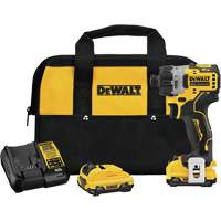 Trousse de tournevis &agrave; moteur sans balai Xtreme, 1/4", 12 V, 200 UWO couple max., Lithium-ion bloc-pile TGS INDUSTRIEL