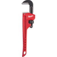 Cl&eacute; &agrave; tuyau, Cap des m&acirc;choires 1-1/2", Longueur 10", Fini Rev&ecirc;tement en poudre, Prise Ergonomique TGS INDUSTRIEL