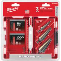 Step Drill Bit Set, 3 Pieces, High Speed Cobalt TGS INDUSTRIEL