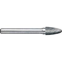 DRILLCO Magnum Double Cut Solid Carbide Burr, SG-1, 1/4" Dia., 1/4" Shank, 5/8" Depth of Cut TGS INDUSTRIEL