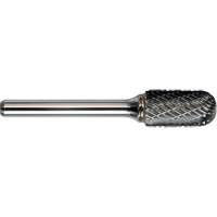 DRILLCO Double Cut Ballnose Cylinder Burr, SC-12 TGS INDUSTRIEL