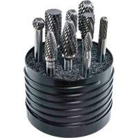 DRILLCO Magnum SET 1 Solid Carbide Single Cut Burr Set, 8 Pieces TGS INDUSTRIEL
