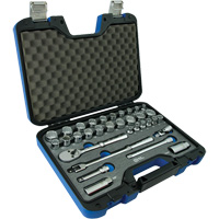 12 Point SAE & Metric Socket Attachment Set, 33 Pcs, 3/8" Drive Size TGS INDUSTRIEL