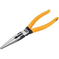 Pitbull Dipped Handle Long Nose Pliers, 8" L TGS INDUSTRIEL