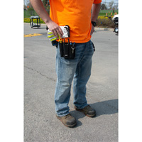 Lineman's Tool Pouch, Multiple Tool Holder, Leather, 3 Pockets TGS INDUSTRIEL