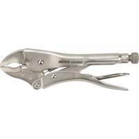 Locking Pliers with Wire Cutter, 10" Length, Curved Jaw TGS INDUSTRIEL