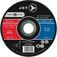 A60PX Power-Xtreme Cut-Off Wheel, 4-1/2" x 1/32", 7/8" Arbor, Type 1, 13300 RPM TGS INDUSTRIEL