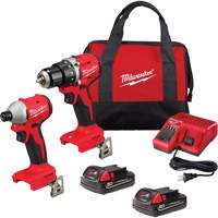 M18 Compact Brushless ½” Drill Driver & ¼” Hex Impact Driver Combo Kit, Lithium-Ion, 18 V TGS INDUSTRIEL