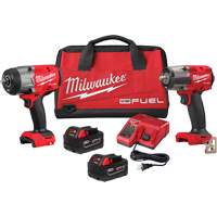 M18 FUEL 1/2" High Torque  & 3/8" Medium Torque Impact Wrenches Automotive Combo Kit, Lithium-Ion, 18 V TGS INDUSTRIEL