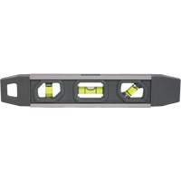 Torpedo Level, 9" L, Aluminum, 3 Vials, Magnetic TGS INDUSTRIEL