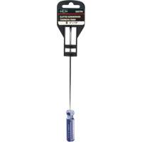 Blue Transparent Striped Slotted Screwdriver, 1/8" Tip, Round, Plastic Handle TGS INDUSTRIEL