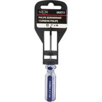 Blue Transparent Striped Philips Screwdriver, #0, Plastic Handle TGS INDUSTRIEL