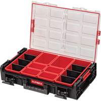 Arx&reg; X-Large Organizer with Short Bins, 23" x 15-1/5" x 5", Black TGS INDUSTRIEL