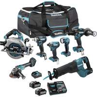 Ensemble 7 outils &agrave; moteur sans balai XGT, Lithium-ion, 40 V TGS INDUSTRIEL