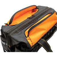 Professional 20" Tool Bag, Nylon, 33 Pockets, Black/Orange TGS INDUSTRIEL