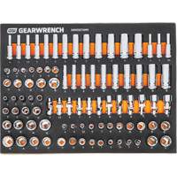MEGAMOD Metric Mechanics Tool Set in Modular Foam Trays with Rolling Cabinet, 358 Pieces TGS INDUSTRIEL