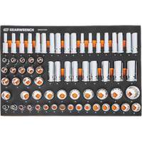 MEGAMOD Metric Mechanics Tool Set in Modular Foam Trays with Rolling Cabinet, 358 Pieces TGS INDUSTRIEL