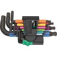 Jeu de cl&eacute;s coud&eacute;es multicolores 950/9 Hex-Plus , 9 mcx, M&eacute;trique TGS INDUSTRIEL