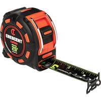 SHOCKFORCE NITE EYE Tape Measure, 1-1/4" x 25', Imperial Graduations TGS INDUSTRIEL