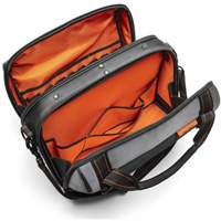17" Tradesman Closed Top Tool Bag, Polyester, 3 Pockets, Black/Grey/Orange TGS INDUSTRIEL