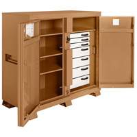 Armoire de chantier mod&egrave;le 112 avec cadenas, Acier, 54,9 pi³, Havane TGS INDUSTRIEL