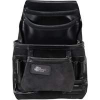 Sac robuste Phantom pour clous et outils, Cuir, 10 pochettes, Noir TGS INDUSTRIEL