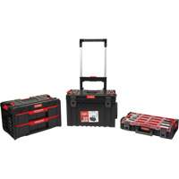 Ensemble de d&eacute;part roulant de coffres &agrave; outils Arx de 3 morceaux, 25-1/5" x 19" x 42-2/5", Noir TGS INDUSTRIEL
