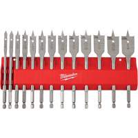 Flat Boring Bit Set, 13 Pieces, High Carbon Steel TGS INDUSTRIEL