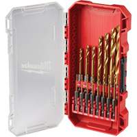SHOCKWAVE Impact-Duty Drill Bit  Set, 15 Pieces, Titanium TGS INDUSTRIEL