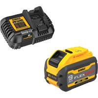 MAX FLEXVOLT Battery & Charger Kit, Lithium-Ion, 20 V/60 V, 9 Ah TGS INDUSTRIEL