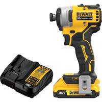 ATOMIC COMPACT SERIESMAX* Brushless Cordless Compact Impact Driver Kit, 1/4", 1700 in-lbs Max. Torque, 20 V, Lithium-Ion TGS INDUSTRIEL