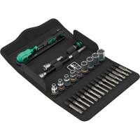 Jeu de cl&eacute; &agrave; cliquet SA 14 Zyklop Comfort avec levier dinversion, 28 Mcx, Prise de 1/4" TGS INDUSTRIEL