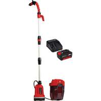 Pompe &agrave; eau propre pour baril de pluie sans fil avec batterie 4 Ah et ensemble de d&eacute;part de chargeur, 18 V, 792,5 gal./min TGS INDUSTRIEL