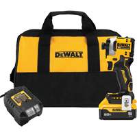 ATOMIC Brushless Cordless 3-Speed Impact Driver Kit, 1/4", 1825 in-lbs Max. Torque, 20 V, Lithium-Ion TGS INDUSTRIEL