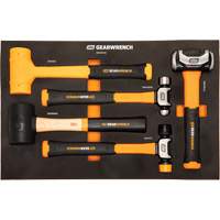 Mixed Hammer Set in Foam Storage Tray, 5 Pieces TGS INDUSTRIEL
