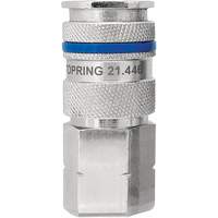 Raccord industriel rapide QUIKSILVER, Laiton nickel&eacute;, 1/4", NPT femelle, 435 PSI TGS INDUSTRIEL