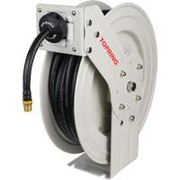 D&eacute;vidoir de tuyau &agrave; rappel automatique &agrave; bras simple de type L MAXREEL avec tuyau en caoutchouc, Air, 3/8" x 50', Tuyau simple, 250 PSI TGS INDUSTRIEL