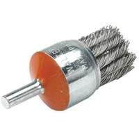 Brosse mont&eacute;e &agrave; fils nou&eacute;s, 1-1/8" dia., dia. Des fils 0,02", Tige 1/4" TGS INDUSTRIEL