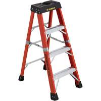 Industrial Extra Heavy-Duty Stepladders (6800 AA Series), 4', Fibreglass, 375 lbs. Capacity, Type 1AA TGS INDUSTRIEL