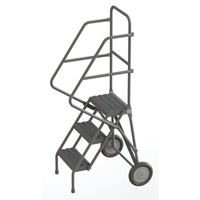 Rolling Ladder, 3 Steps, Serrated, 30" High TGS INDUSTRIEL