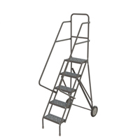 Rolling Ladder, 5 Steps, Serrated, 50" High TGS INDUSTRIEL