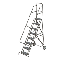 Rolling Ladder, 8 Steps, Serrated, 86" High TGS INDUSTRIEL