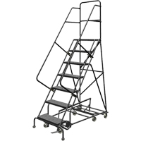 &eacute;chelles roulantes multidirectionnelles, 7 marches, Largeur de la marche 24", Hauteur de la plateforme 70", Acier TGS INDUSTRIEL
