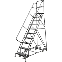 &eacute;chelles roulantes multidirectionnelles, 10 marches, Largeur de la marche 24", Hauteur de la plateforme 100", Acier TGS INDUSTRIEL