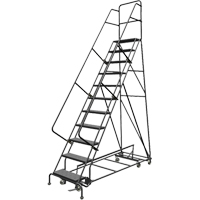 &eacute;chelles roulantes multidirectionnelles, 11 marches, Largeur de la marche 24", Hauteur de la plateforme 110", Acier TGS INDUSTRIEL