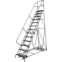 &eacute;chelles roulantes multidirectionnelles, 13 marches, Largeur de la marche 24", Hauteur de la plateforme 130", Acier TGS INDUSTRIEL