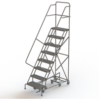 &eacute;chelles roulantes multidirectionnelles, 8 marches, Largeur de la marche 24", Hauteur de la plateforme 80", Acier TGS INDUSTRIEL