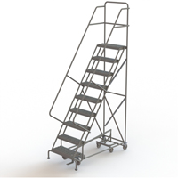 &eacute;chelles roulantes multidirectionnelles, 9 marches, Largeur de la marche 24", Hauteur de la plateforme 90", Acier TGS INDUSTRIEL