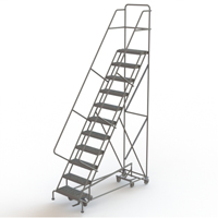 &eacute;chelles roulantes multidirectionnelles, 11 marches, Largeur de la marche 24", Hauteur de la plateforme 110", Acier TGS INDUSTRIEL